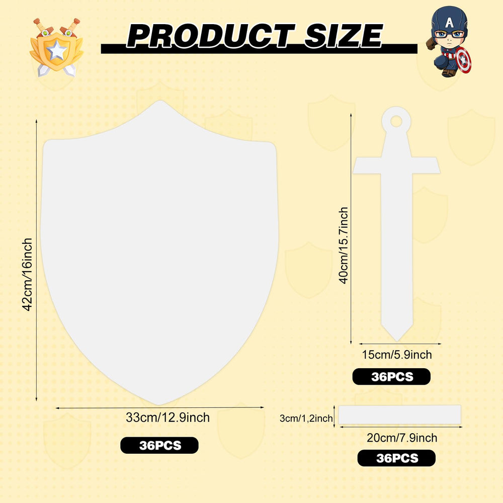 Huaerle blank swords 20x6-3 in for pretend battles