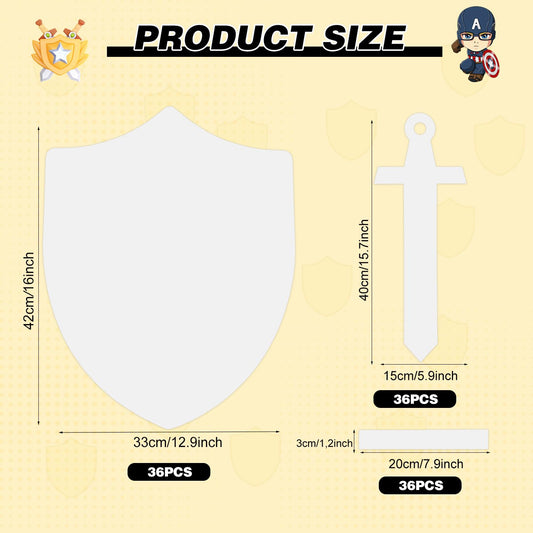 Huaerle blank swords 20x6-3 in for pretend battles