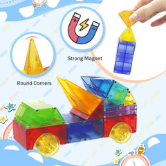 Huaker blocks build a tall translucent 3D tower for creative play