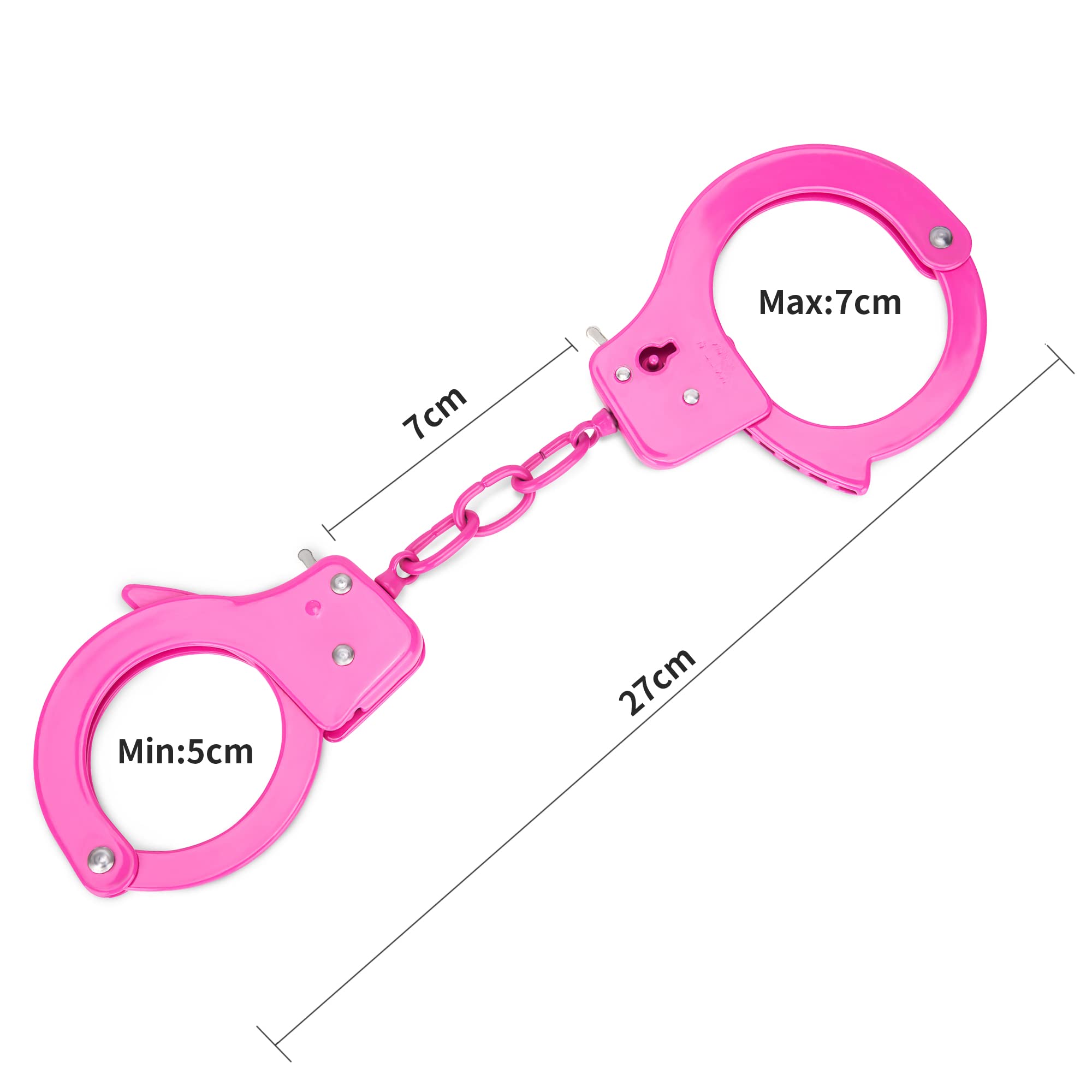 HUALIXUAN pink metal play handcuffs opened for imaginative role play
