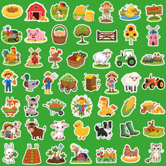 HUBACHTEM horse and sheep stickers, durable vinyl for laptops and scrapbooks.