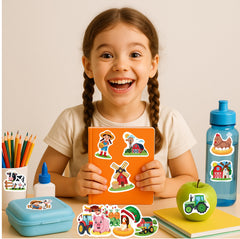 HUBACHTEM farm animal stickers for classroom displays and rewards.