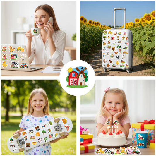 HUBACHTEM pig stickers with cheerful design, ideal for rewards and party favors.