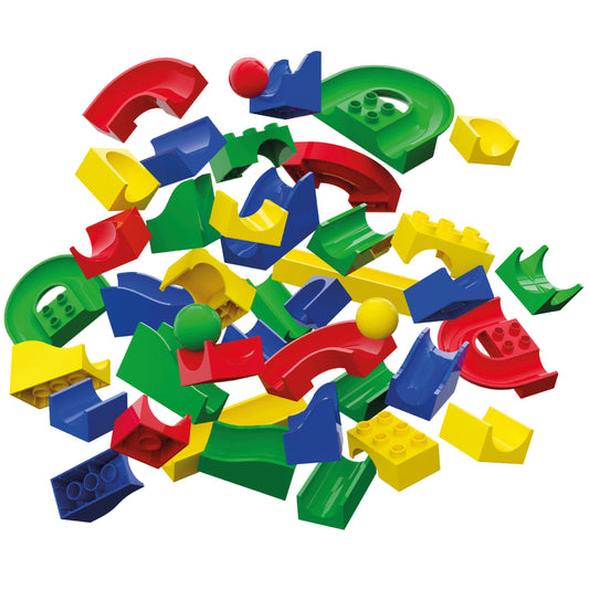 Hubelino marble run slides and tracks enable engaging STEM play