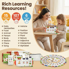 HubFIVY rechargeable built-in battery makes learning toys portable and mess-free