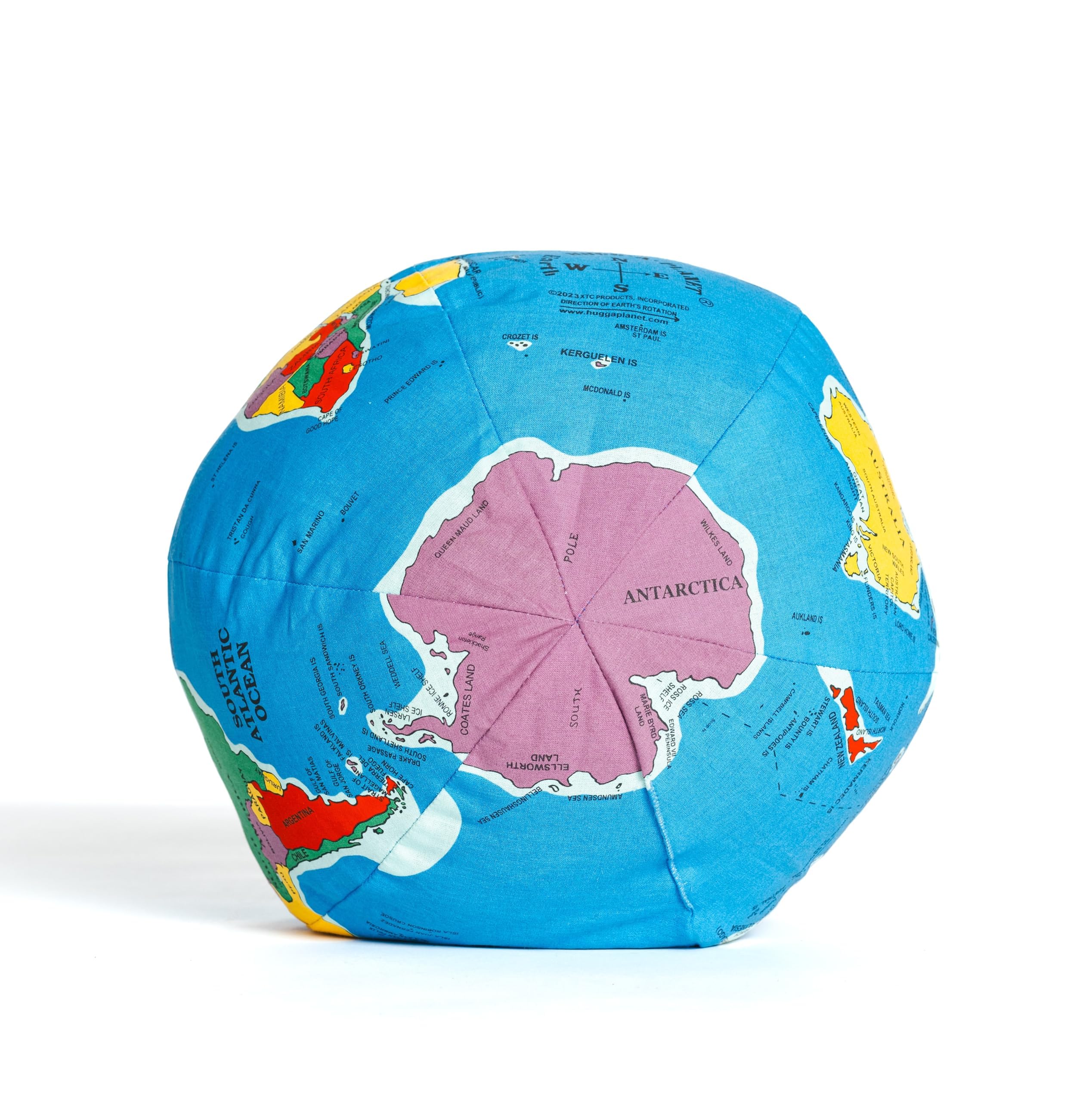 Hugg-A-Planet Classic Political Earth in use by a child, classroom-friendly learning