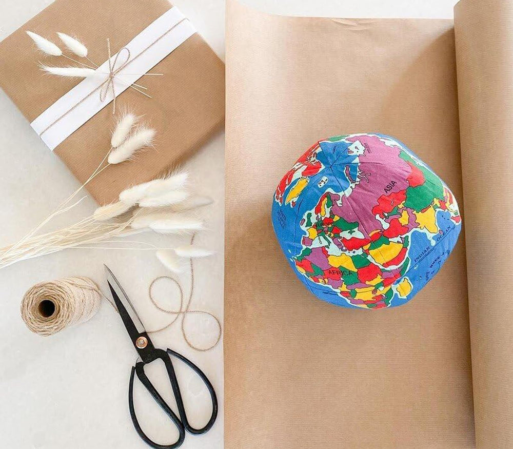 Hugg-A-Planet Classic Political Earth packaging for storage and gifting