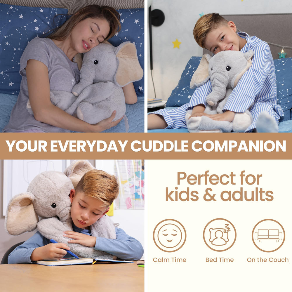 Durable stitching and premium fabric ensure long-lasting cuddle time with Hathi.