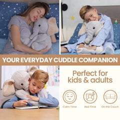 Durable stitching and premium fabric ensure long-lasting cuddle time with Hathi.