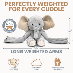 Hathi Elephant plush in ultra-soft fur for cozy snuggles.