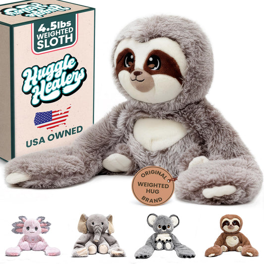 Huggle Healers Marshmallow Sloth with 36-inch arm hug for all ages