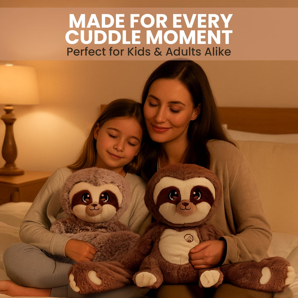 Marshmallow Sloth suitable for adults and kids seeking cuddles