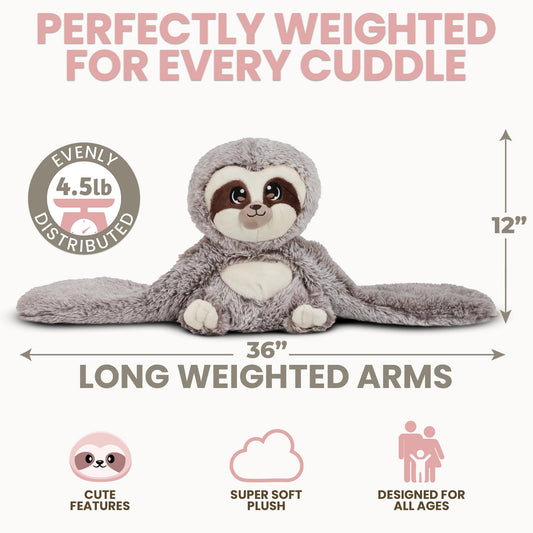 Marshmallow Sloth plush fur is ultra-soft for cozy cuddling