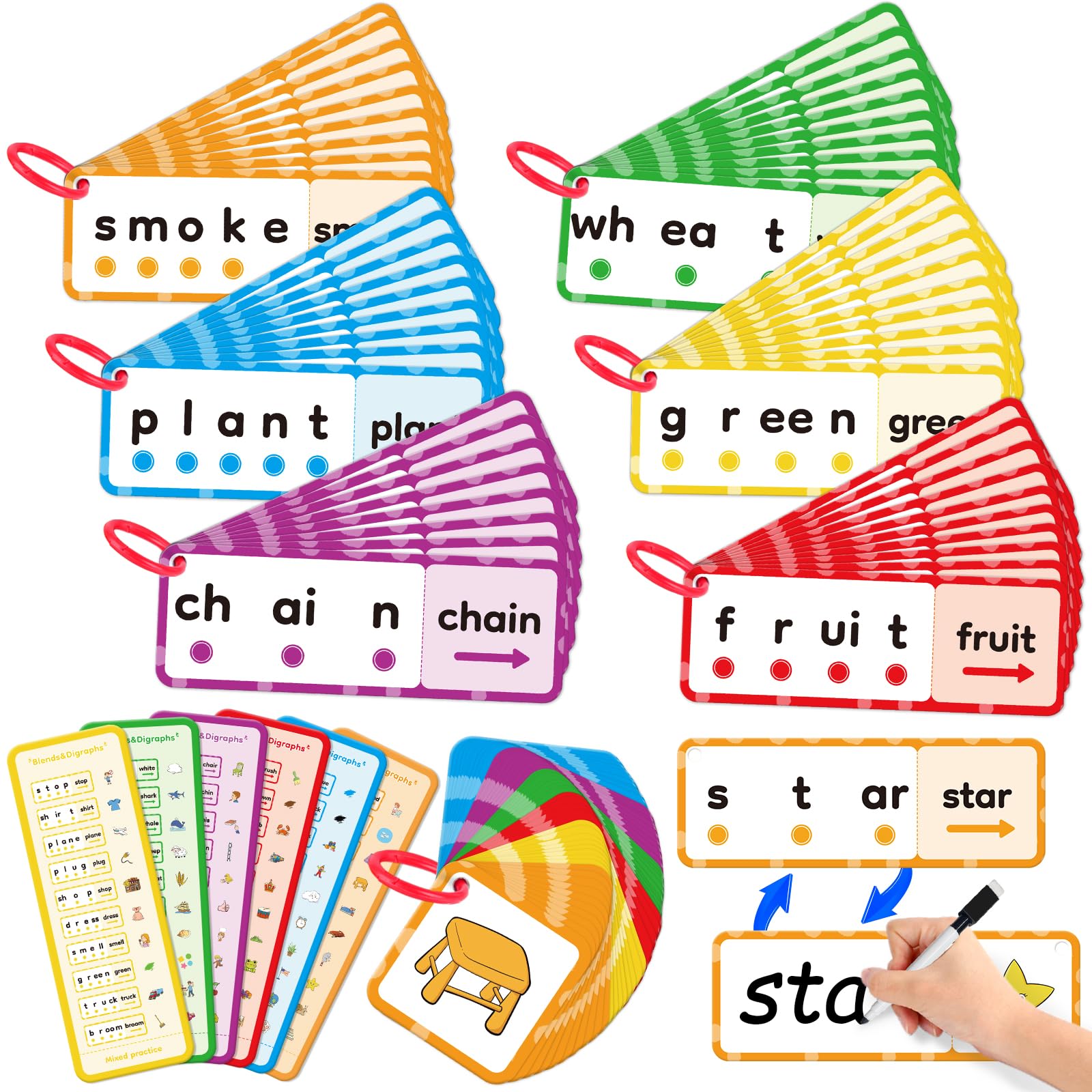 HugHush blends-digraphs cards boost early reading with interactive word games.