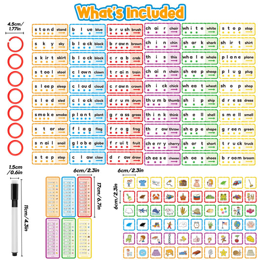 HugHush dry-erase flash cards enable reusable spelling practice.
