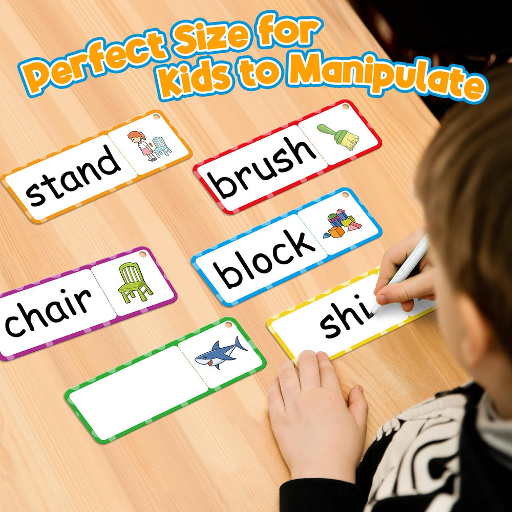 HugHush ring-bound set keeps cards tidy during on-the-go learning.
