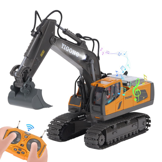 HuiJuKeJi 11-channel RC excavator remote with precise outdoor control