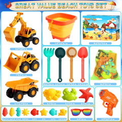 HUITEM travel-ready beach toy set fits compact bags