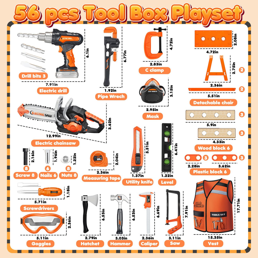 HUITEM Electric drill with simulated sounds for immersive pretend play