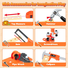 HUITEM Hammer and screwdriver set ideal for pretend projects