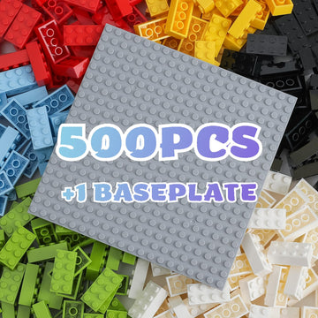 HUIZDQ 2x4 bricks bulk 500-piece set for imaginative building play