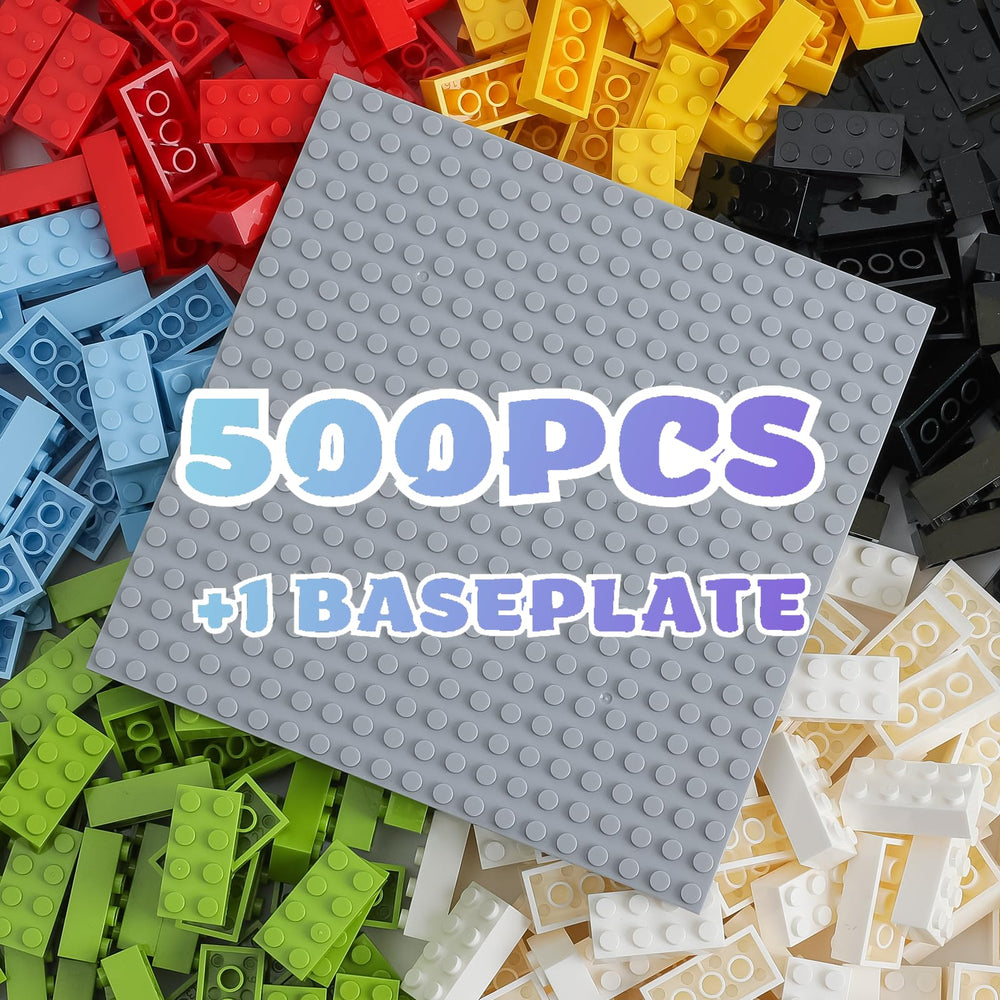 HUIZDQ 2x4 bricks bulk 500-piece set for imaginative building play