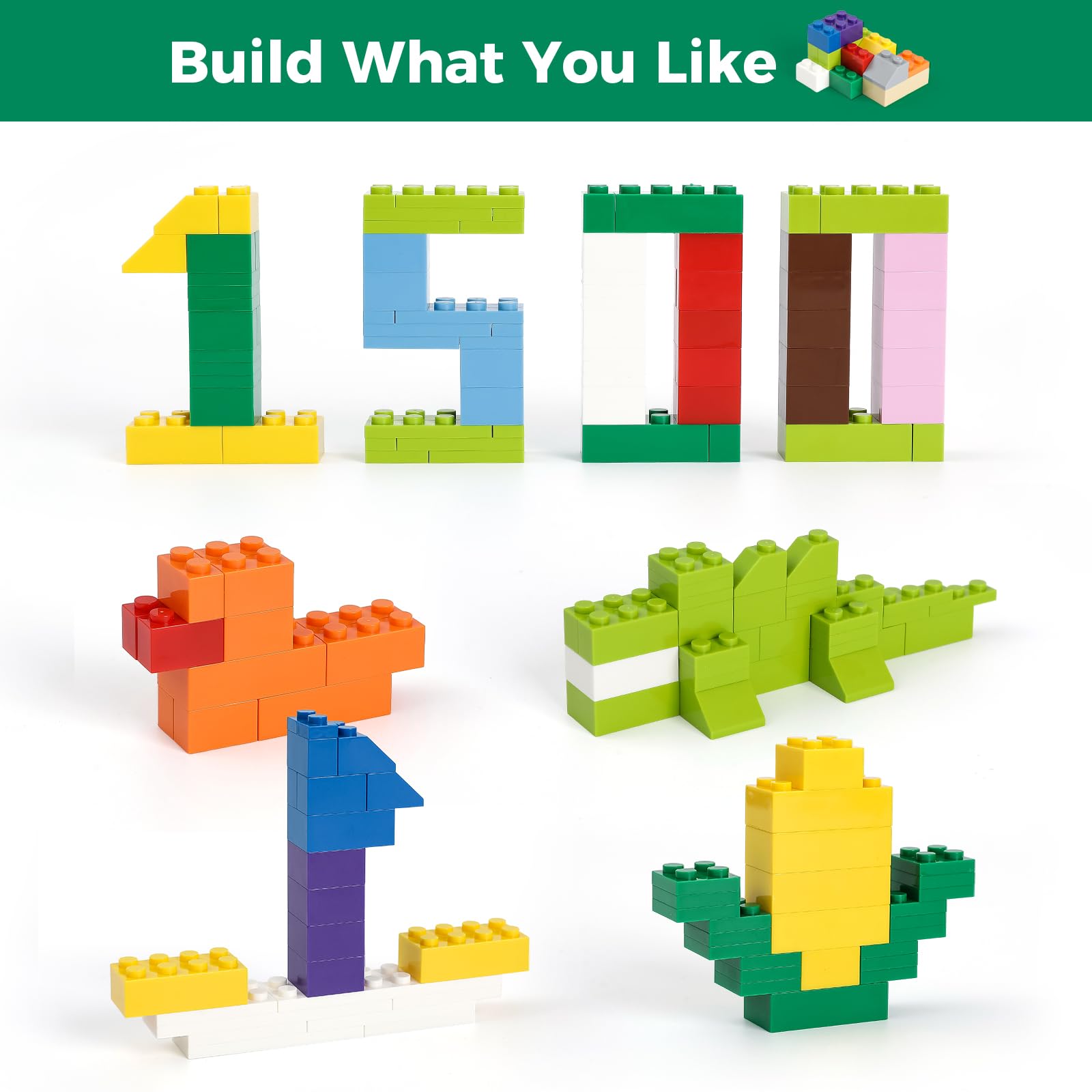 HUIZDQ bricks with rounded edges ease assembly for young builders