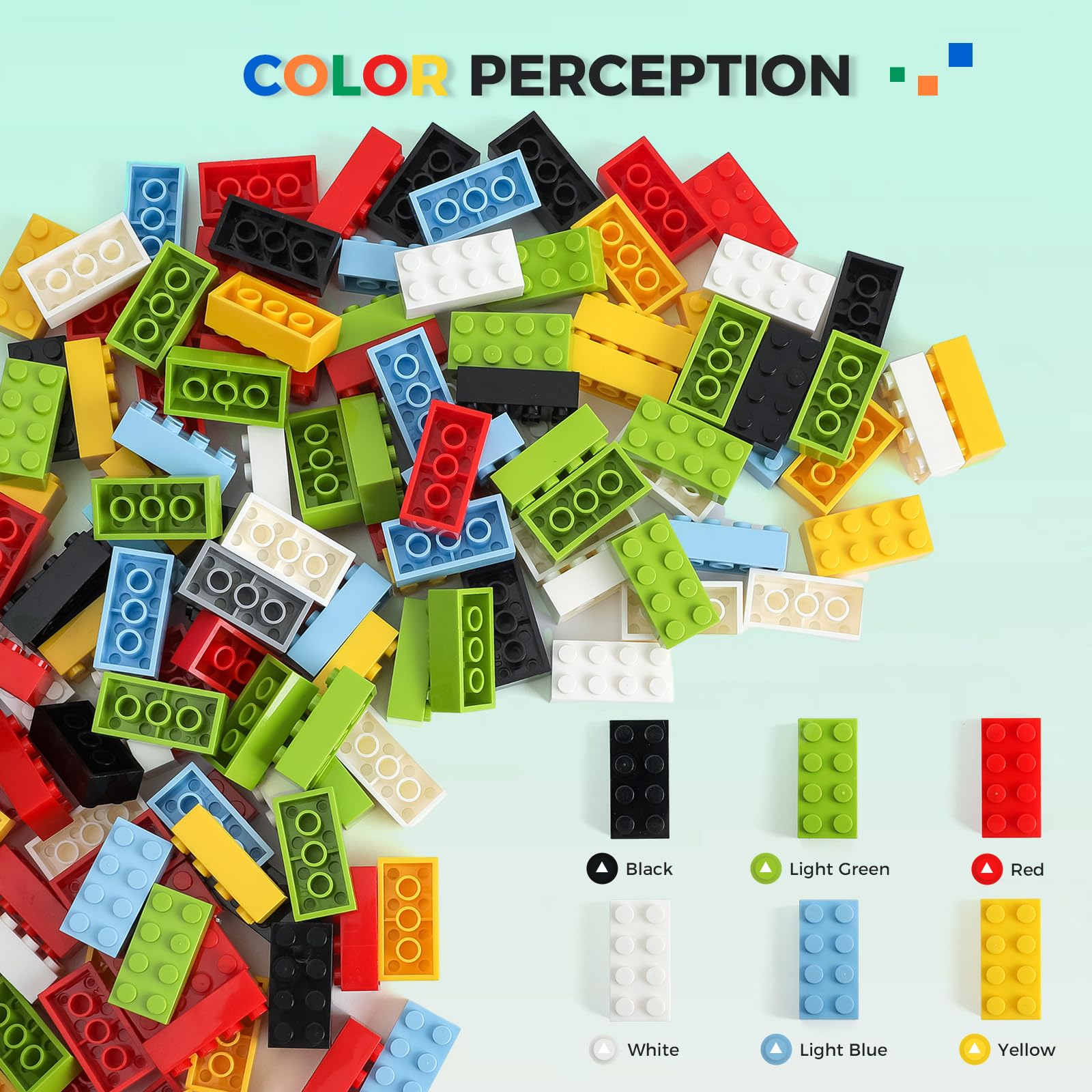 HUIZDQ mixed colors bricks inspire creative construction