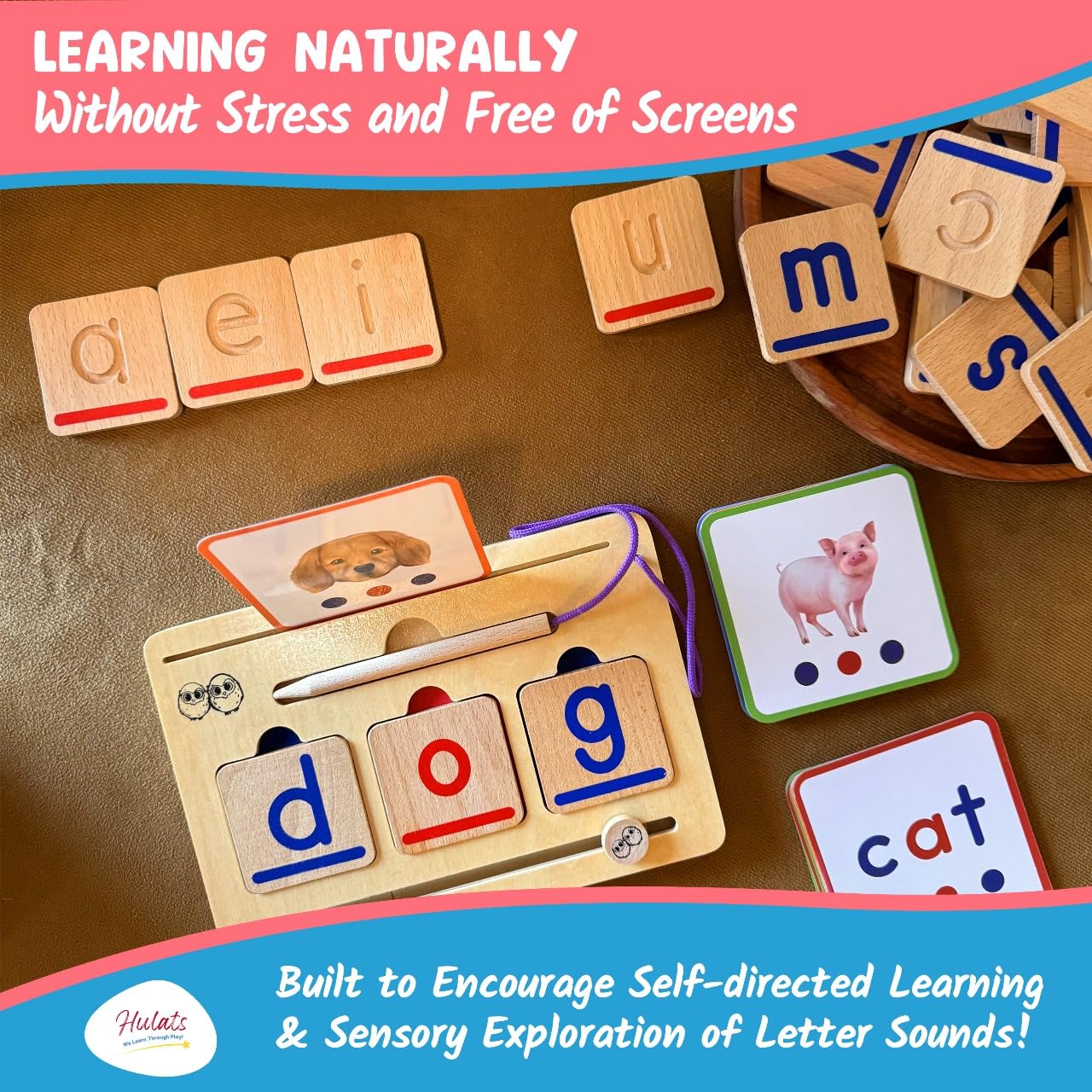 Hulats CVC Word Magic kids reading scene showcases home or classroom use.