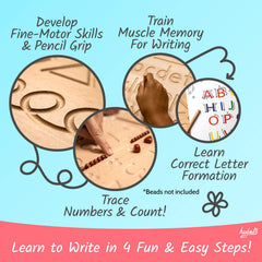 Hulats Learn to Write tracing board features safe rounded edges for kids