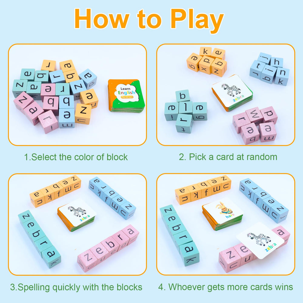 Humerry blocks and cards develop fine motor skills and coordination during play