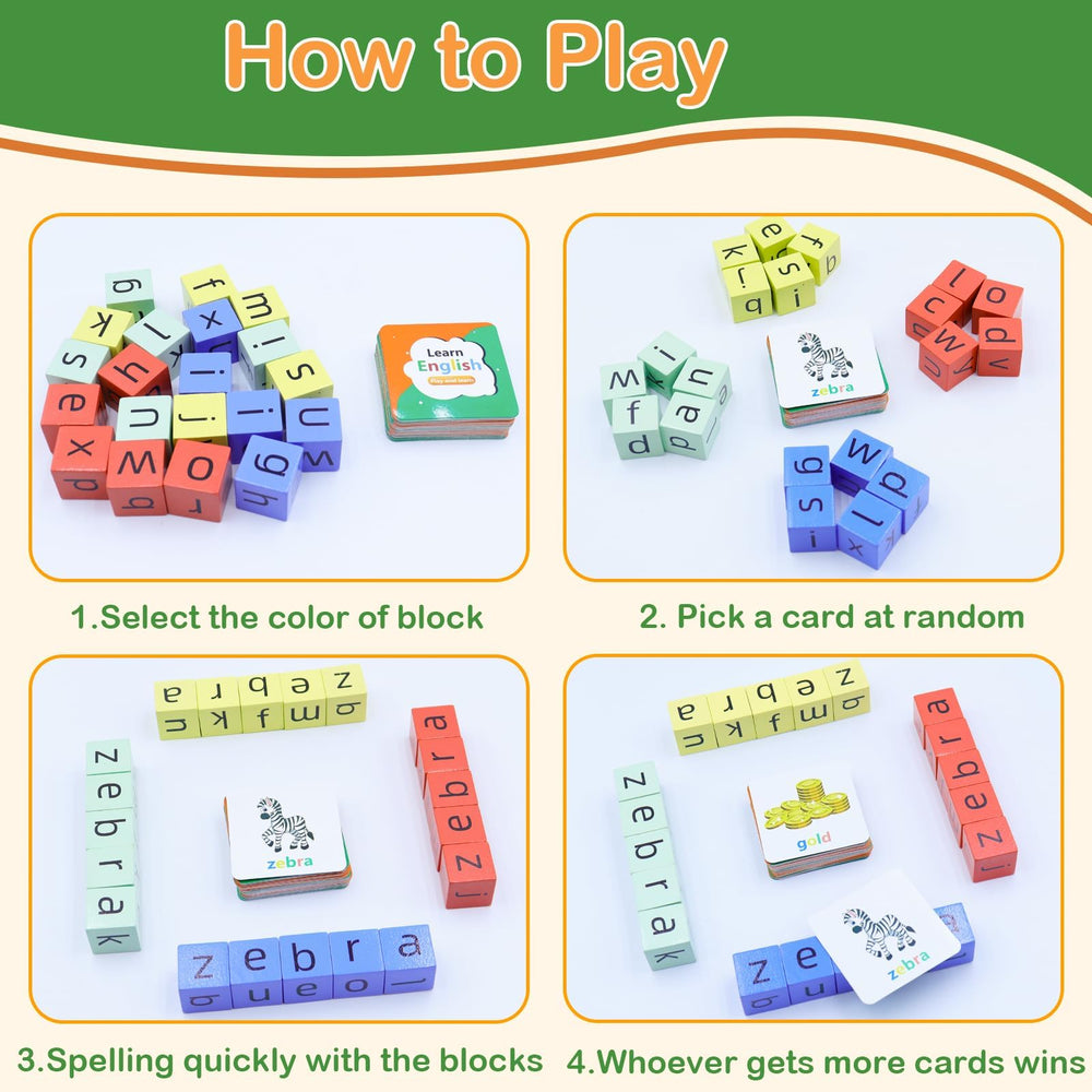 Humerry Word Spelling Games gift box ready for gifting and storage.