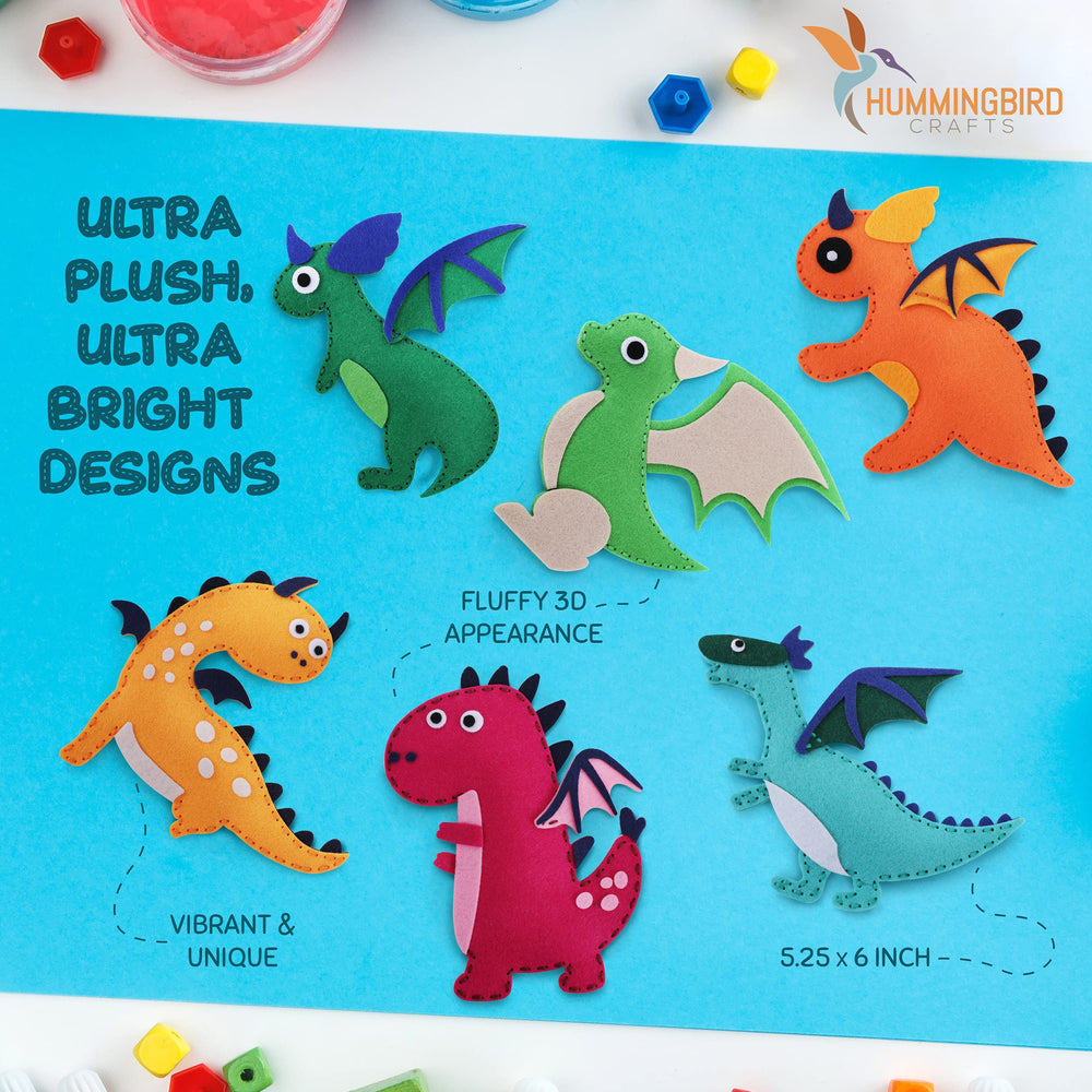 Six kid-safe needles included by Hummingbird Crafts support safe sewing projects