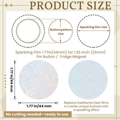 Humyoun 45mm holographic badge film pattern 2 for eye-catching gifts