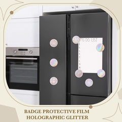 Humyoun 45mm holographic badge film pattern 5 versatile for magnets and pins