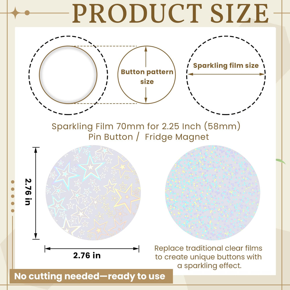 Humyoun 70mm holographic badge film pattern 02 brightens custom badges