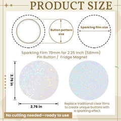 Humyoun 70mm holographic badge film pattern 02 brightens custom badges