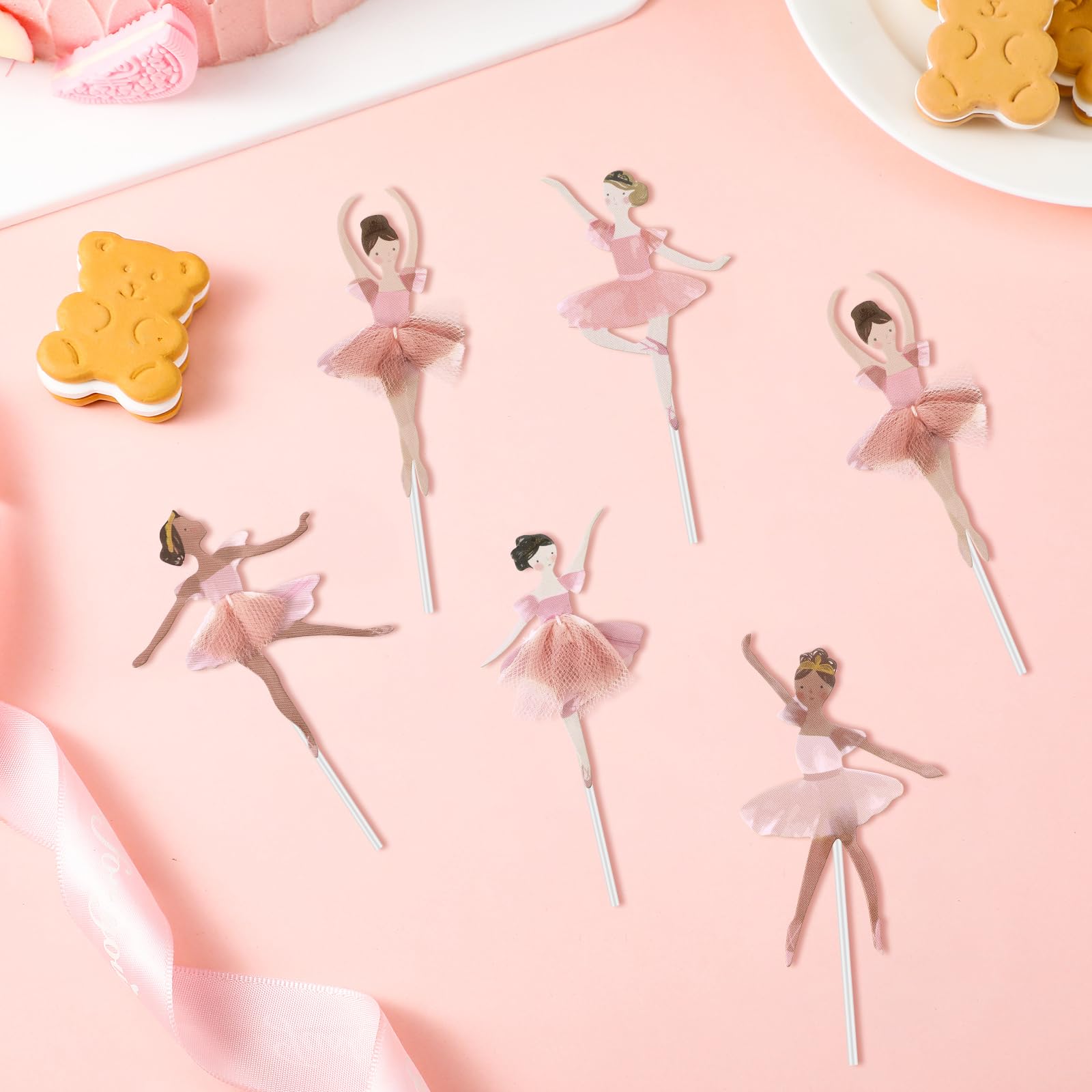 Humyoun ballerina tutu toppers add delicate texture.