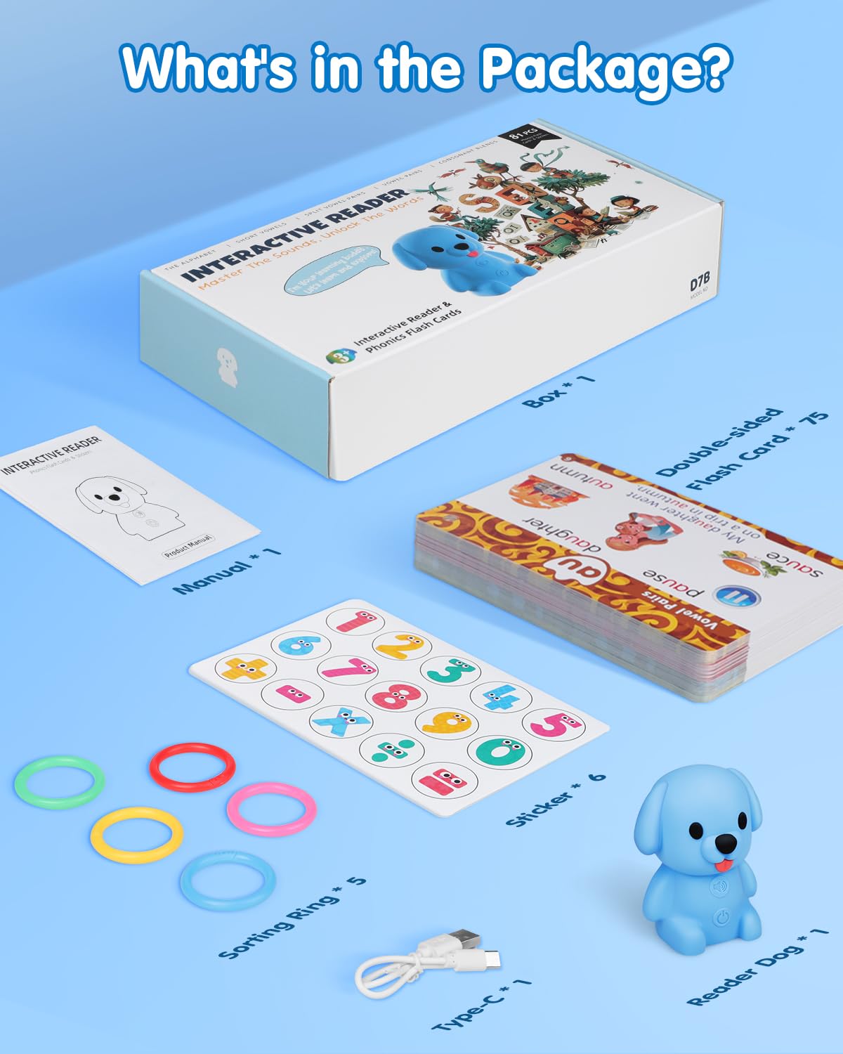 Humzo Reader Dog product image highlights 148 pages and 592 words