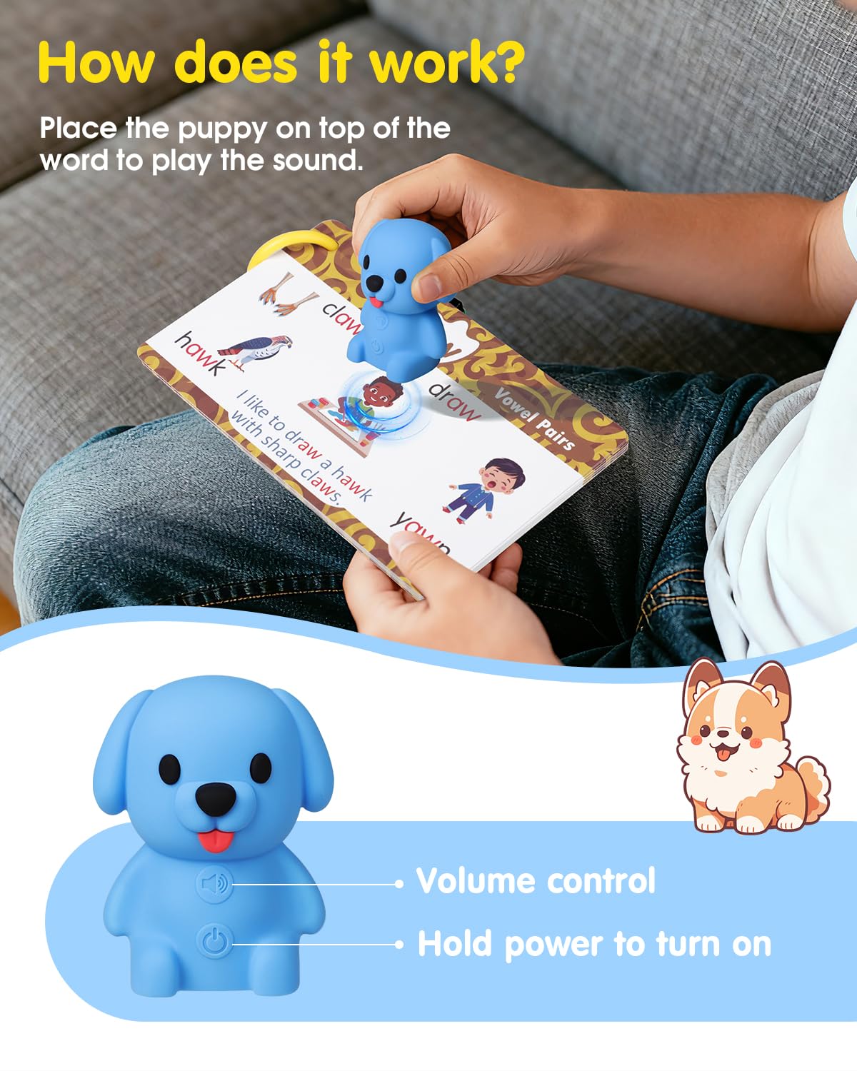 Humzo Phonics flash cards reader-dog set pages for interactive reading sessions