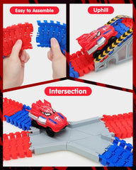 Humzo Spider Tracks 212-piece track system enabling endless layouts and experiments.