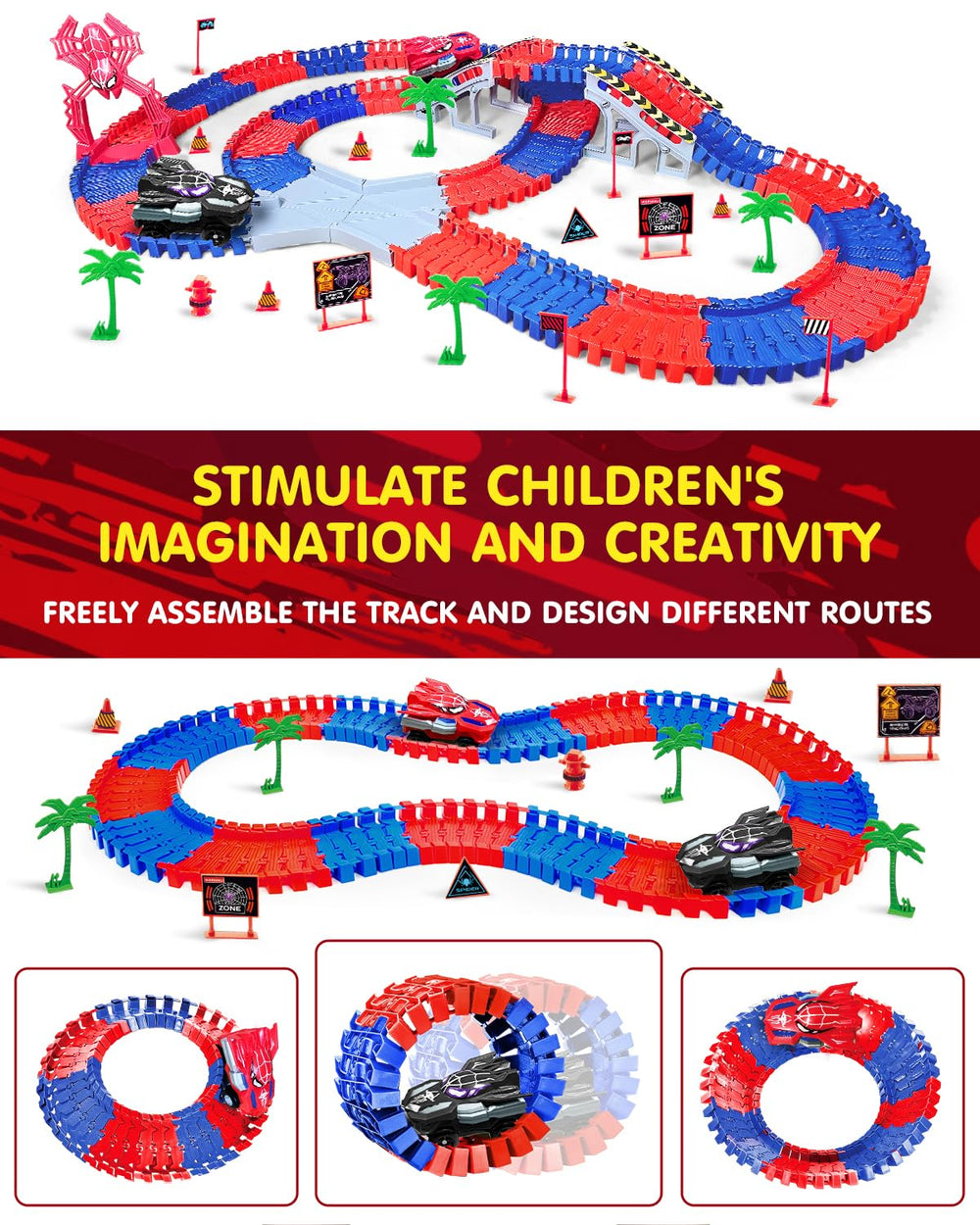 Humzo Spider Tracks spider car race action showcasing speed and control.