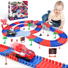 Humzo Spider Tracks with two spider cars ready to race for imaginative play.