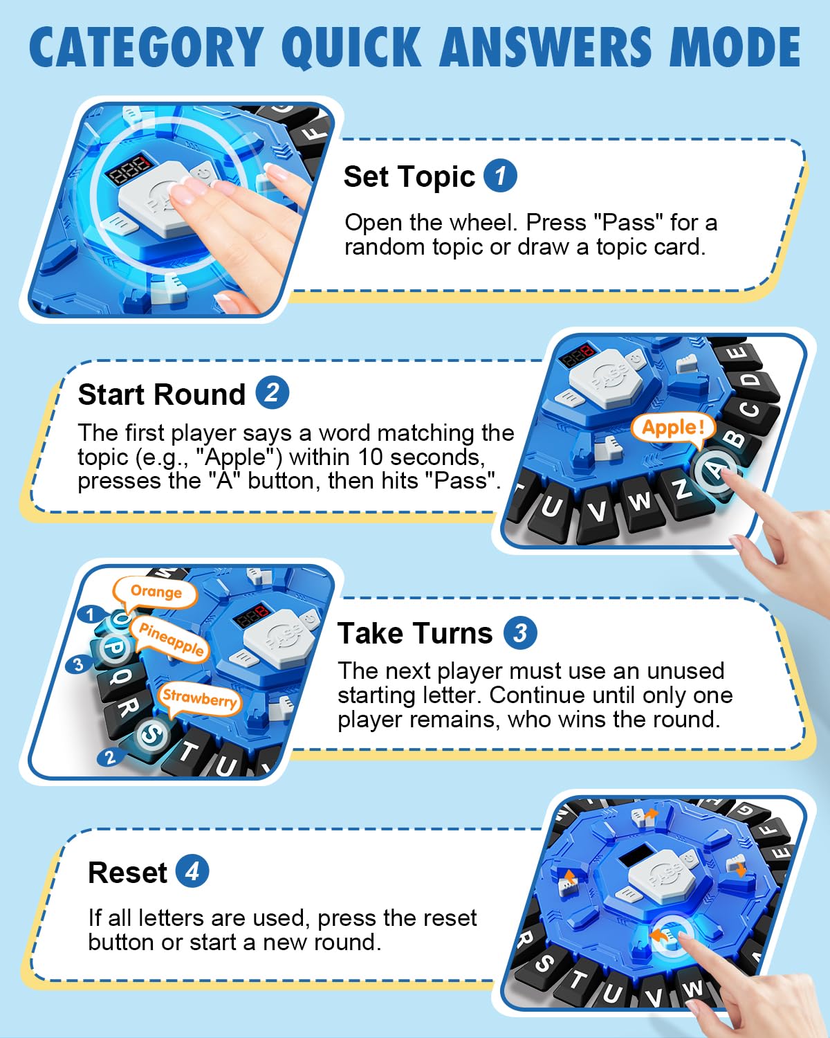 Humzo Word Game double-sided cards unlock 140 categories for varied challenges