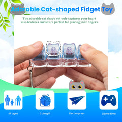 Hunfuthr cat keyboard fidget blue no light on a study desk for focus