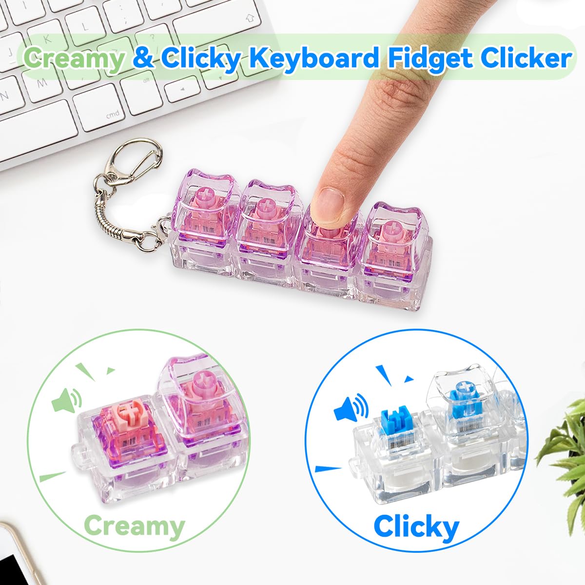 Hunfuthr cute cat keychain design, charming desk companion for study.