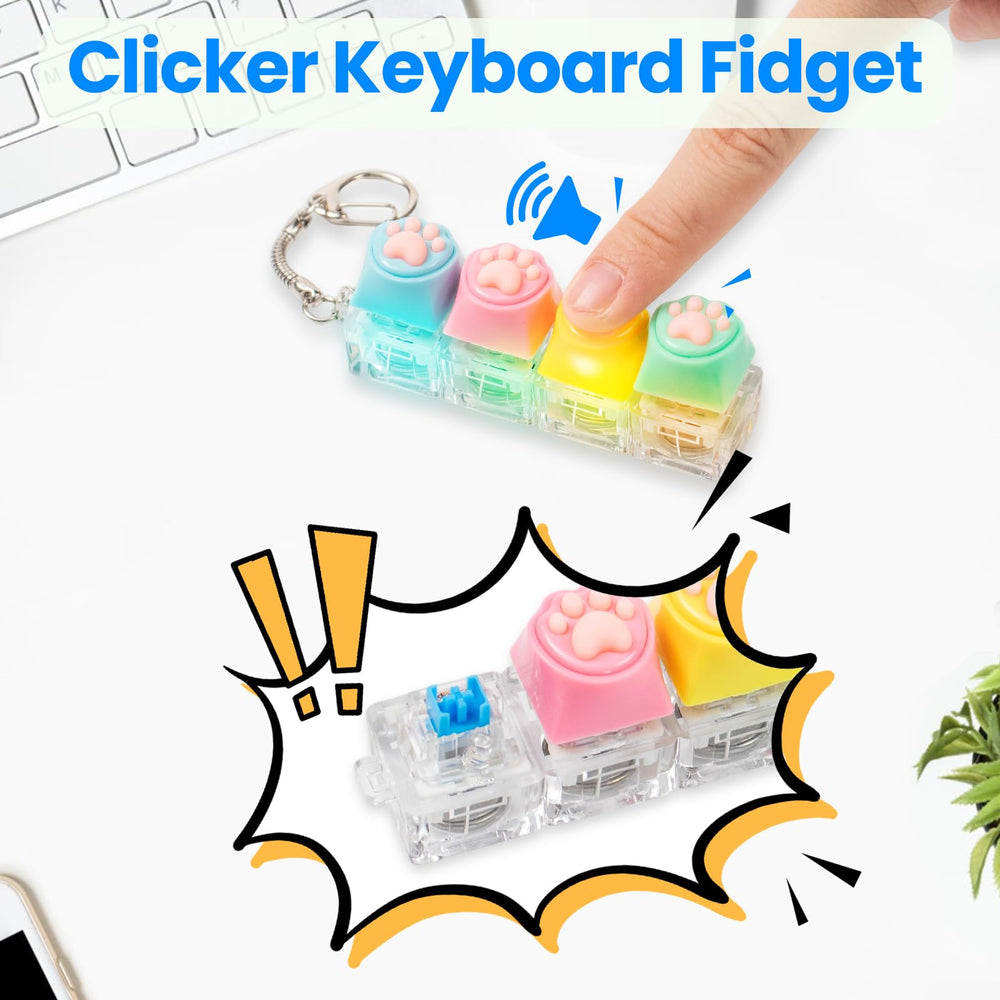 Hunfuthr cat paw keyboard in-use demonstrates portable stress-relief during meetings.