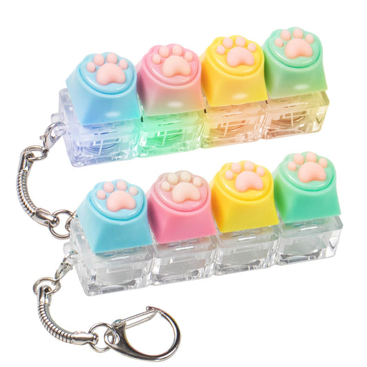 Hunfuthr cat paw keyboard light clicker for on-the-go stress relief and focus.