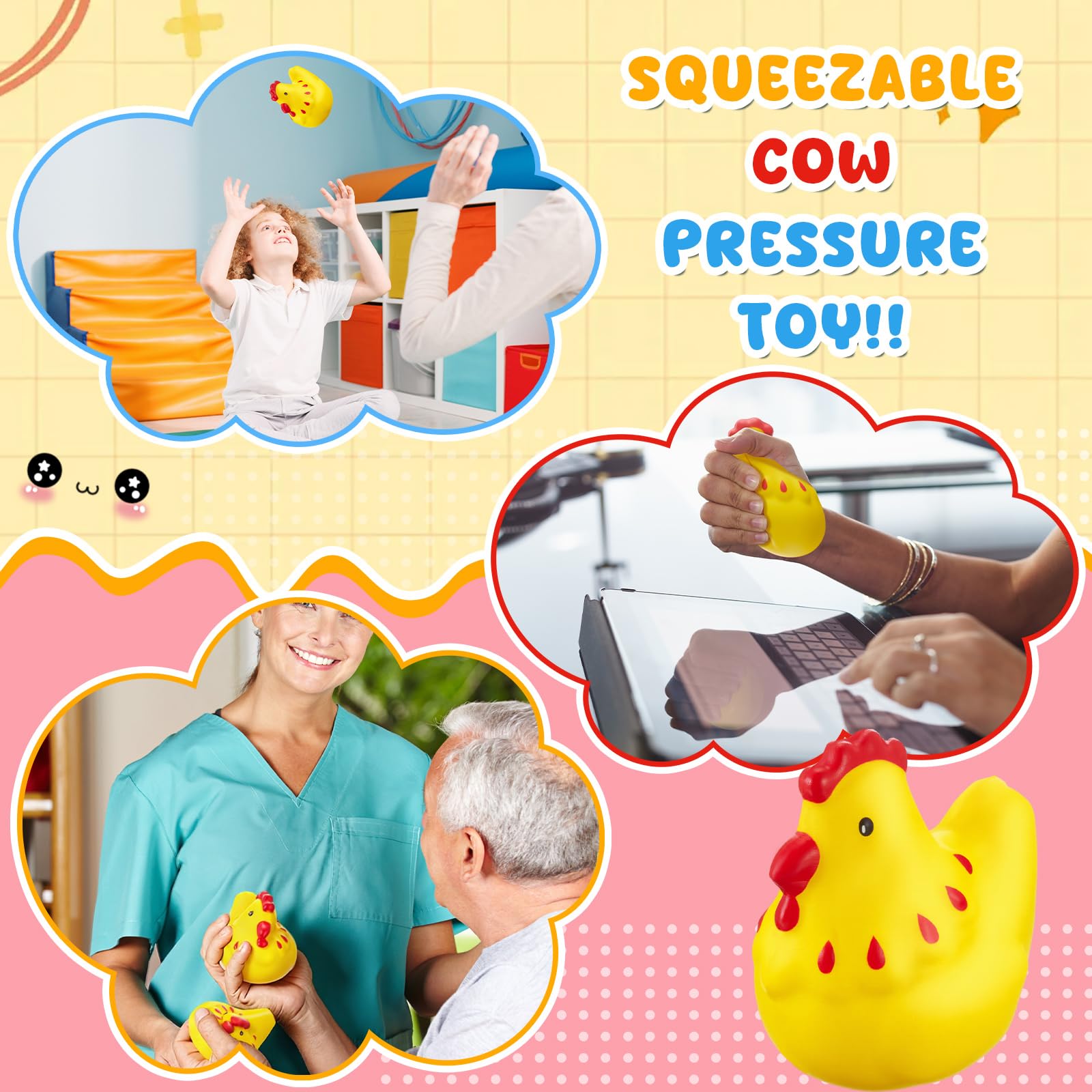 Hungdao chicken stress toy for office gifts, versatile prize or party favor