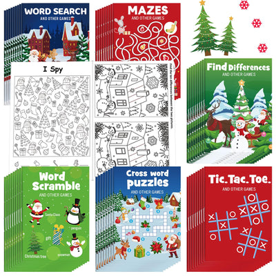 Hungdao Christmas mini activity books cover patterns to engage kids during the holidays